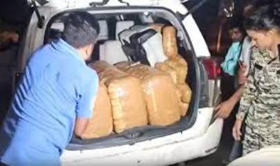 इनोवा कार से 30 लाख का गांजा जब्त, फिल्मी अंदाज़ में पुलिस की कार्रवाई, युवती समेत तीन गिरफ्तार