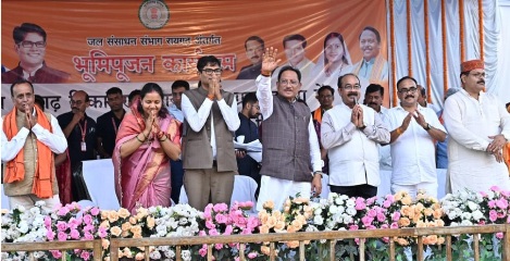 मुख्यमंत्री साय ने किया बायंग एनीकट कम काजवे का भूमिपूजन, 38 करोड़ की लागत से सिंचाई और आवागमन सुविधा होगी बेहतर