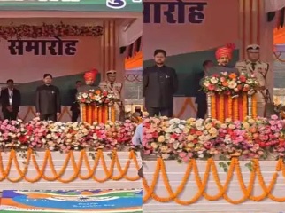 केंद्रीय राज्य मंत्री तोखन साहू दुर्ग में फहराया तिरंगा