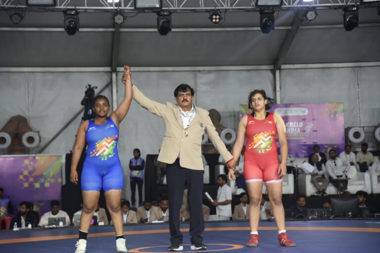 खेलो इंडिया ट्राइबल गेम्स 2026 , कुश्ती स्पर्धा के तीसरे दिन भी जारी रहा मुकाबले का रोमांच