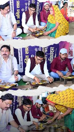 अपनों के बीच जमीन पर बैठकर देसी स्वाद का आनंद, वित्त मंत्री श्री ओपी चौधरी ने कहा—यही हमारी संस्कृति की असली पहचान