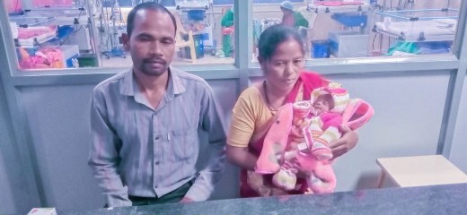 700 ग्राम के नवजात को 62 दिनों के उपचार के बाद मिला नया जीवन, वजन बढ़कर हुआ 1.350 किलोग्राम